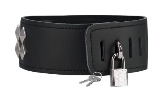 Punishment - Black Studded Collar