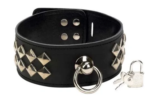 Punishment - Black Studded Collar